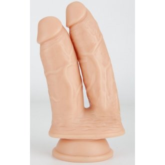 Double Penetrator Çift Yönlü Çatal Başlı Realistik Dildo Penis
