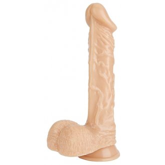 Jonas 22,5 cm Damarlı Vantuzlu Realistik Penis Dildo