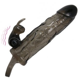 Man Titreşimli Testis Halkalı Özel Klitoris Uyarıcı Penis Kılıfı