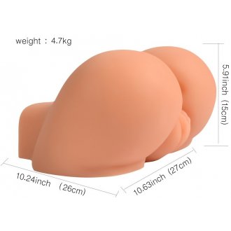 Realistik 2 İşlevli 5 Kg Büyük Boy Kalça Vajina ve Anüs