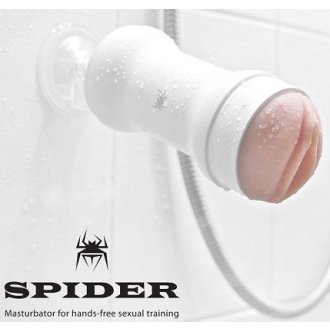 Spider Titreşimli Realistik Yumuşak Dokuda Saklaması Kolay Vantuzlu Vajina