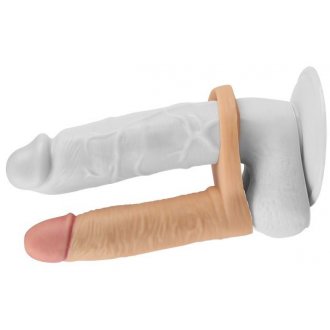 The Ultra Soft Yumuşak Anal 15 cM Protez Penis Halkası Çift Yönlü İlişki