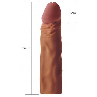 X- Tender Realistik Dokulu 5cm Uzatmalı Penis Kılıfı-LV1053B