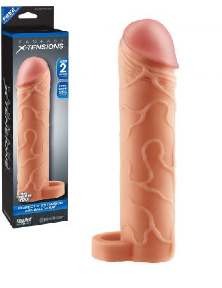 Pipedream X-Tensions Perfect 2 With Ball Strip Penis Kılıfı Made İn USA