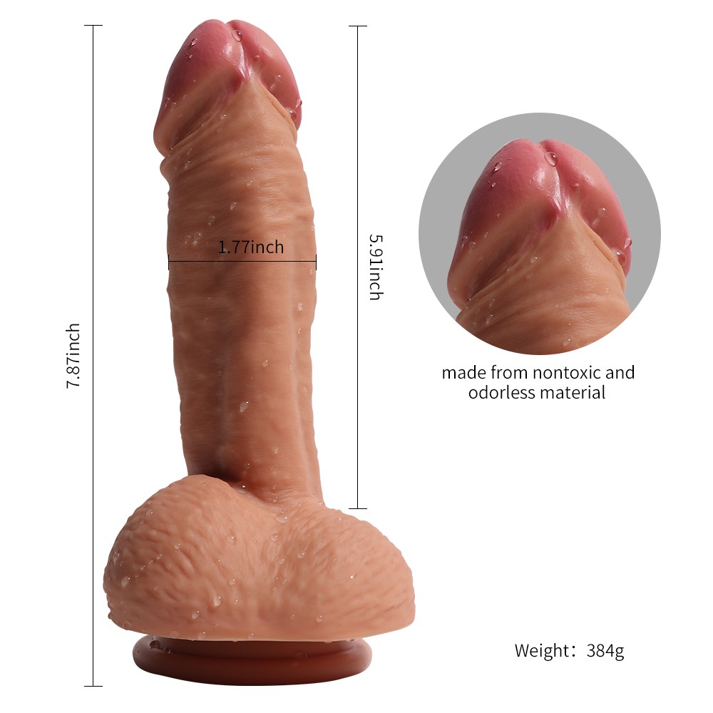 19 Cm Ekstra Yumuşak Çift Katmanlı Özel Silikon Dokuda Realistik Penis