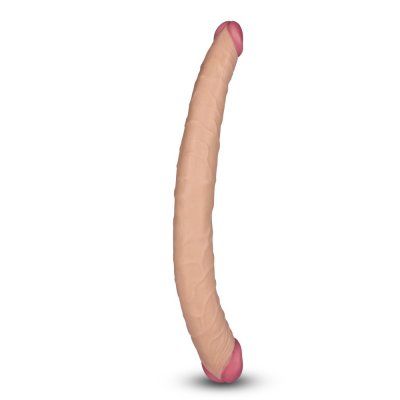 Çift Başlı 36 Cm Realistik Dokuda Lezbiyen Dildo