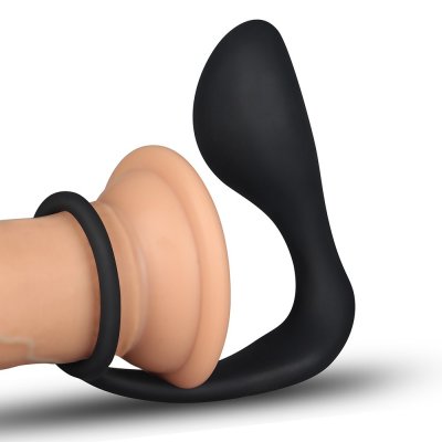 Combo Orgasm Cockring Plug Yumuşak Çift Yönlü İlişki