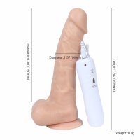 Dan 20 Cm Ultra Yumuşak Dönebilen Titreşimli Realistik Penis Dildo