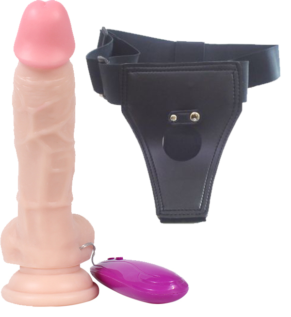 Dildo Series 18 Cm 10 Modlu Belden Bağlamalı Titreşimli Realistik Penis