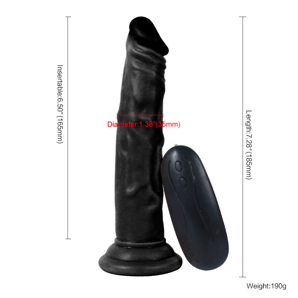 Dildo Series Siyah Naruto 19 Cm Titreşimli Belden Bağlamalı Realistik Penis