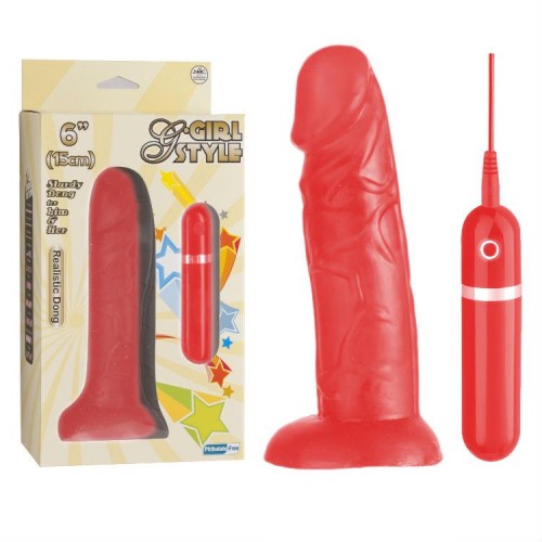 G Girl Style 10 Farklı Titreşim Gücüne Sahip 15 cm Pembe Jel Vibratör