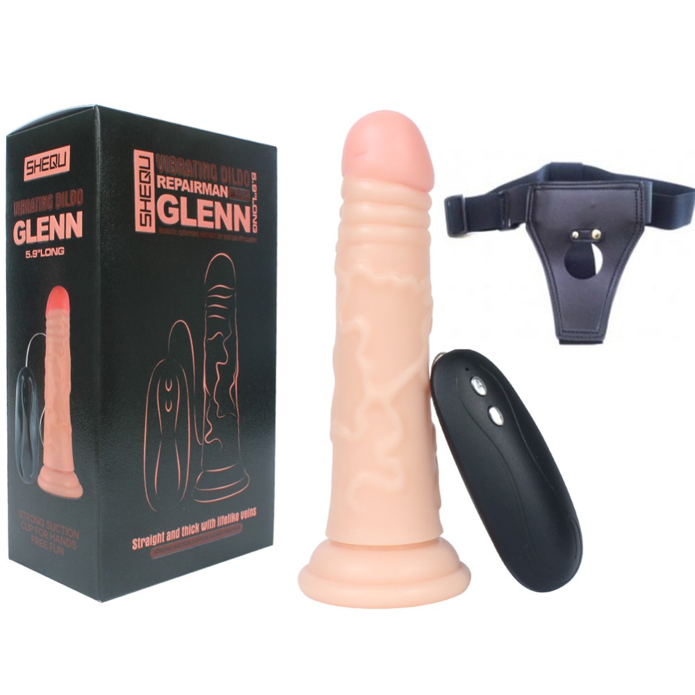 Gln 14 Cm Anal ve Vajinal Kullanılabilen 20 Modlu Titreşim Belden Bağlamalı Penis	