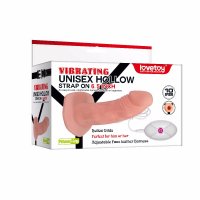 İçi Boş Titreşimli Unisex Kullanılabilen 17 Cm Belden Bağlamalı Penis