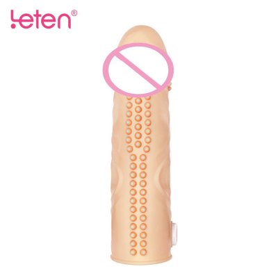 Leten Model 2 Titreşimli Klitoris Uyarıcı Penis Kılıfı