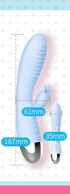 Leten Yüksek Kalite Silikon G-Bölgesi ve Klitoris Uyarıcı Şarjlı Vİbratör-Mavi
