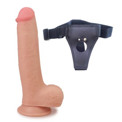 Lovetoy Kıkırdaklı Şekil Alabilen 23 cm Belden Bağlamalı Yumuşak Realistik Penis