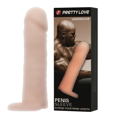 Pt Realistik Et Dokuda Medium 4 Cm Uzatmalı Penis Kılıfı
