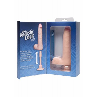 The Realistik Cock Özel Ur3 Dokulu Slim 9 Titreşimli Dildo