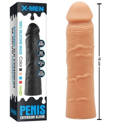 X-Men Gerçek Ten Hissiyatı Veren 18,5 cm Uzatmalı Penis Kılıfı