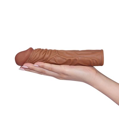 X- Tender Realistik Dokulu 5 Cm Uzatmalı Penis Kılıfı-LV1052B