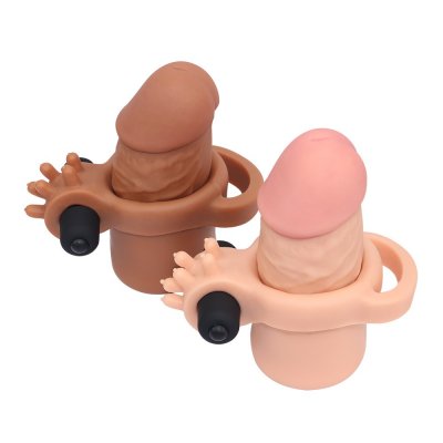 X-TENDER Realistik Titreşimli 5 Cm Uzatmalı Penis Kılıfı-LV1061B