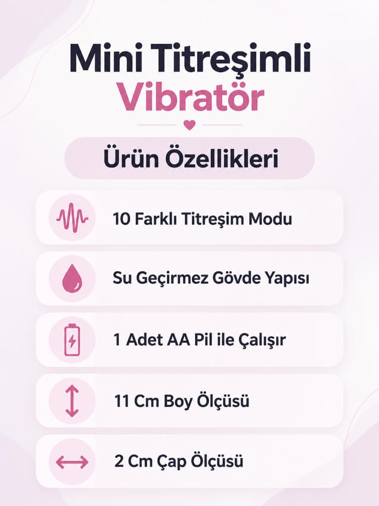 11 Cm 10 Titreşime Hızlı Mini Titreşimli Vibratör