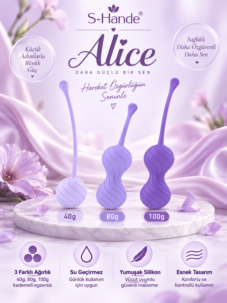 Alice 3 Farklı Ağırlığa Sahip Kegel Egzersiz Seti