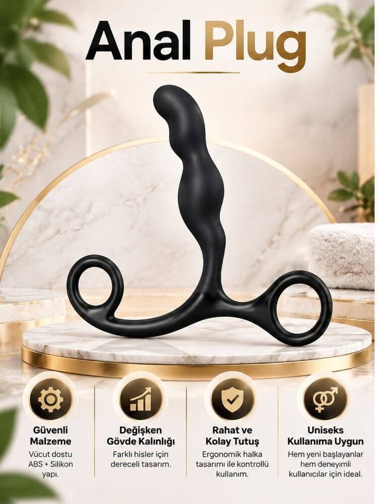 Andrew Esnek Silikon Dokulu Prostat ve Anal Plug