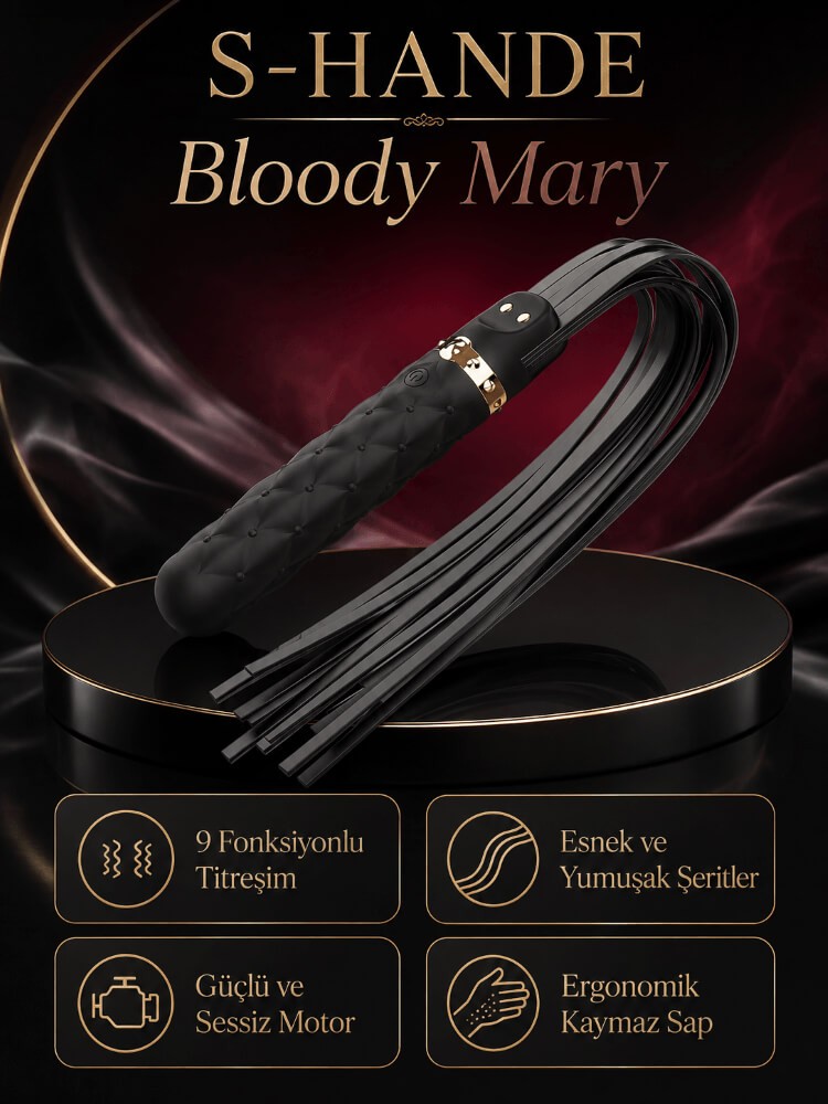 Bloody Mary Kırbaç&Güçlü Titreşimli Şarjlı Vibratör