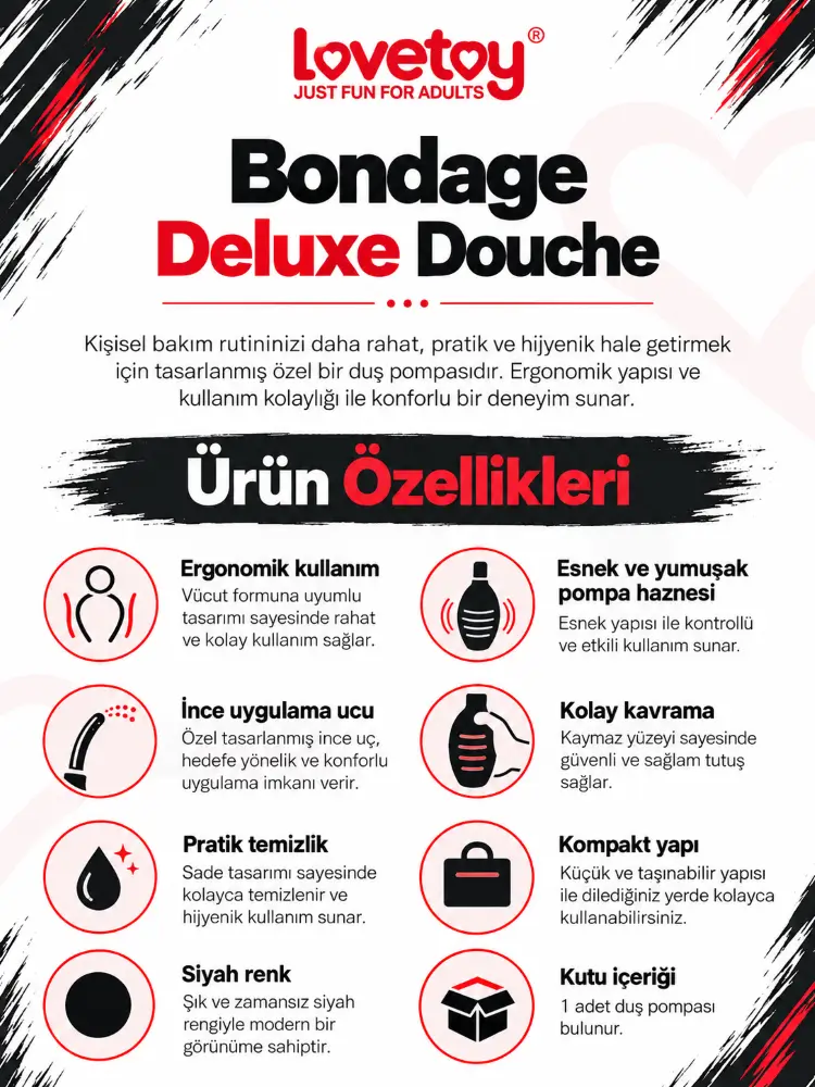 Bondage Fetish Deluxe Douche Anal Temizleme Pompası
