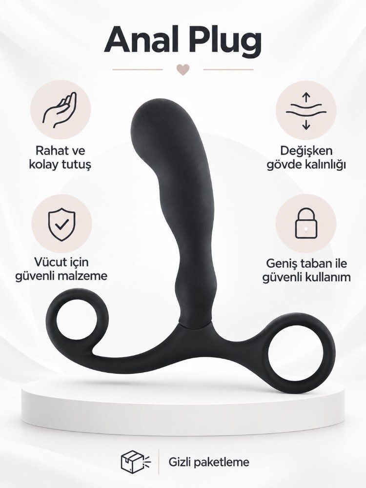Bükülebilen Esnek Silikon Gövdeli Anal Plug