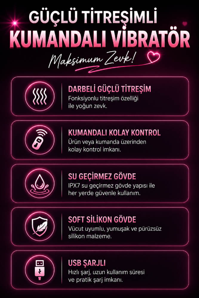 Dagne Hareketli ve Güçlü Titreşimli Kumandalı Vibratör 