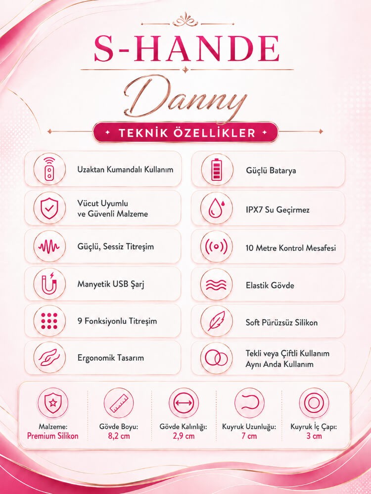 Danny Çiftlere Özel Çok Amaçlı Kumandalı Vibratör