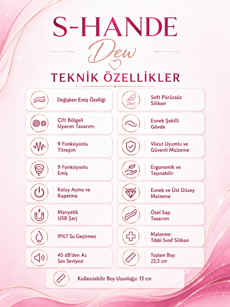 Dew Titreşimli G-Bölgesi Klitoris Emiş Vibratör