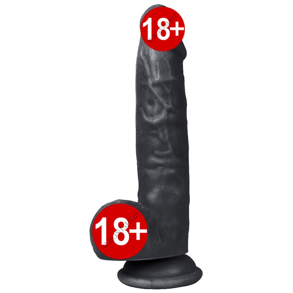 Dildo Series Mars 20 Cm Esnek Dokuda Realistik Siyah Penis