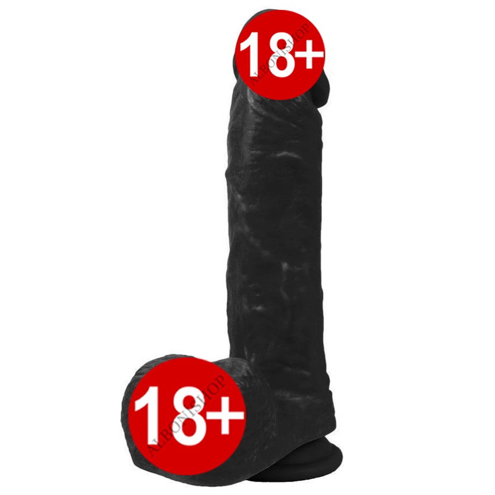 Dildo Series Siyah Wolf King 22 Cm Esnek  Realistik Penis Dildo