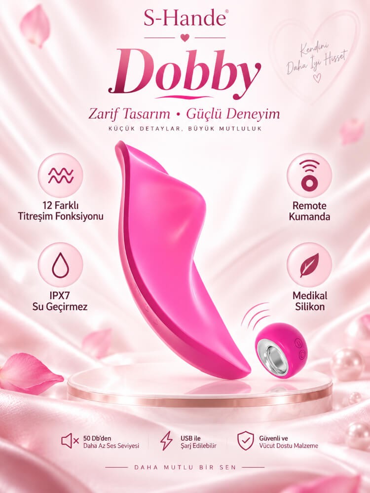 Dobby Kumandalı Giyilebilen Şarjlı & Su Geçirmez Titreşimli Vibratör