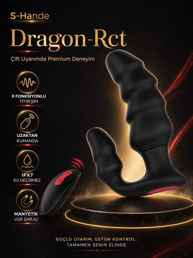 Dragon-Rct Kumandalı 9 Fonksiyonlu Titreşimli Şarjlı Double Vibratör
