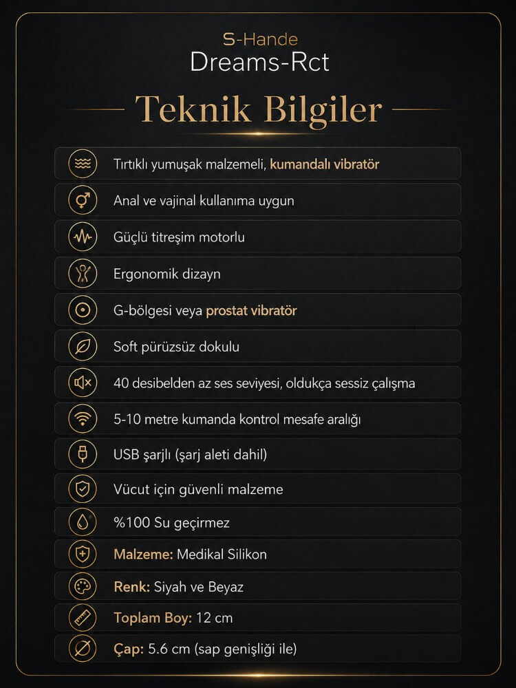 Dreams-Rct Kumandalı 9 Modlu Titreşimli G-Bölgesi Uyarıcı Su Geçirmez Vibratör
