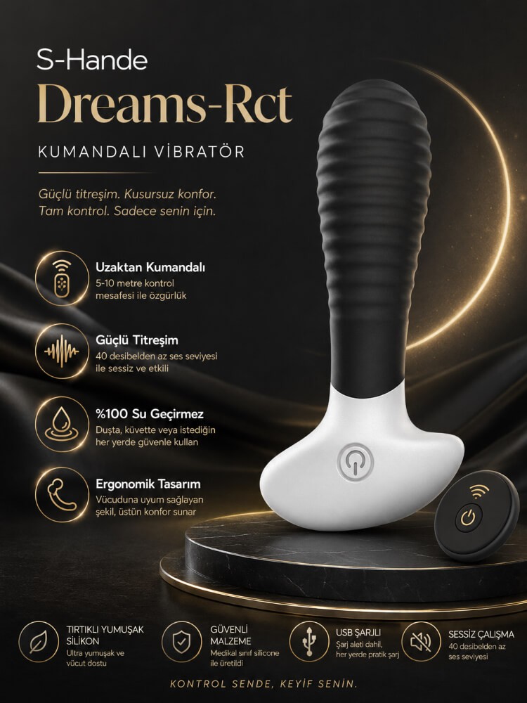 Dreams-Rct Kumandalı 9 Modlu Titreşimli G-Bölgesi Uyarıcı Su Geçirmez Vibratör