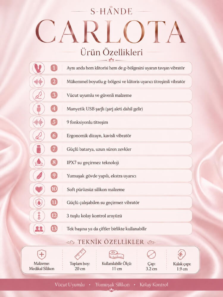 Dunn Titreşimli&Isıtmalı Silikon Şarjlı Lüks Dildo