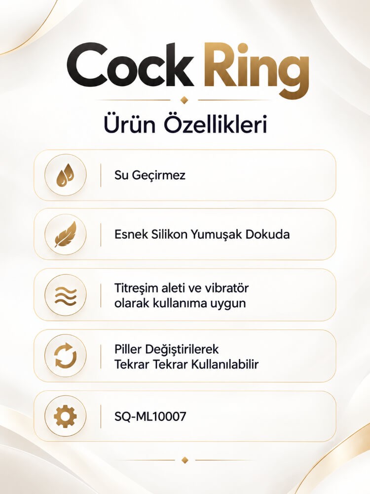 Esnek Silikon Yapılı Güçlü Titreşimli Penis Halkası Cock Ring