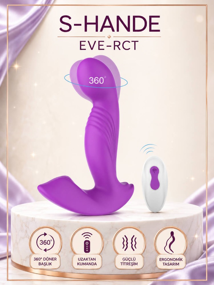 Eve-Rct Oynar Başlı 9 Modlu Titreşimli G-Bölgesi Uyarıcı Kumandalı Vibratör