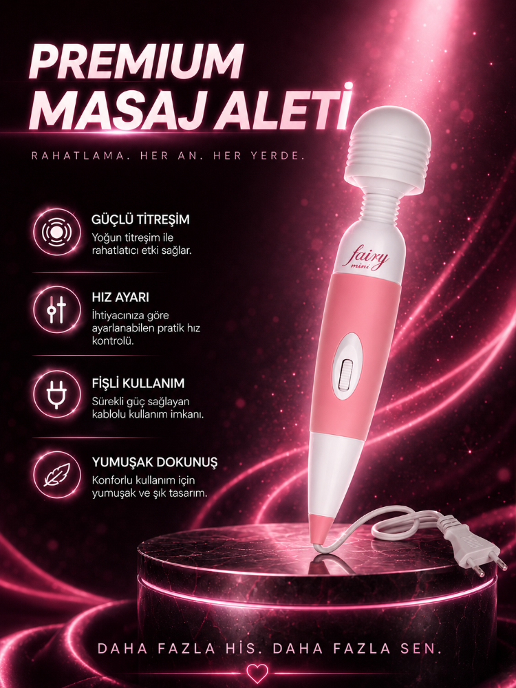 Fairy Güçlü Ayarlanabilir Titreşime Sahip Masaj Aleti Titreşimli Vİbratör