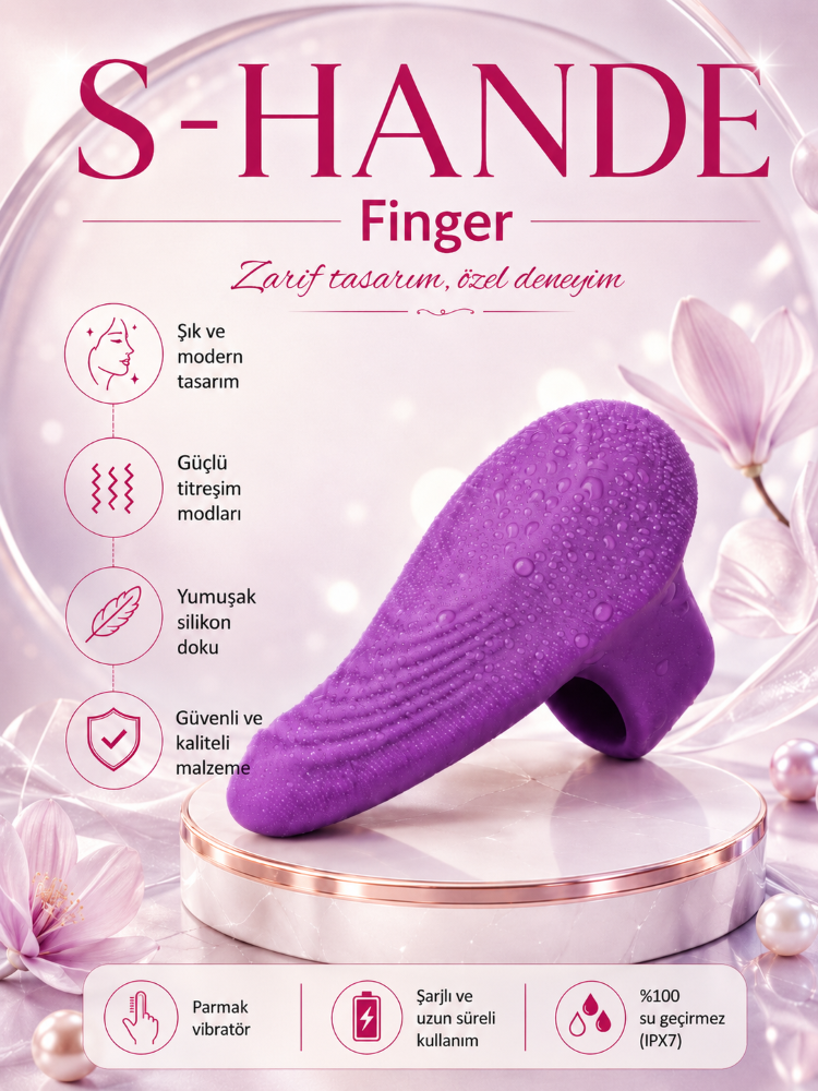 Finger Klitoris Özel Su Geçirmez Parmağa Takılabilen Mini Titreşimli Vibratör