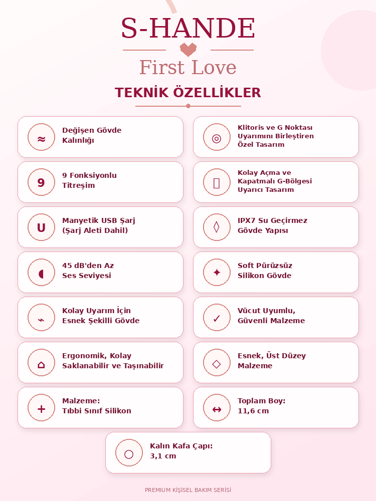 First Love 9 Mod Titreşimli Kumandalı Klitoris Özel Parmak Vibratörü