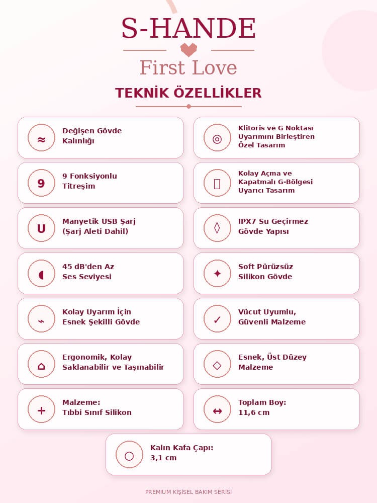 First Love 9 Mod Titreşimli Kumandalı Klitoris Özel Parmak Vibratörü