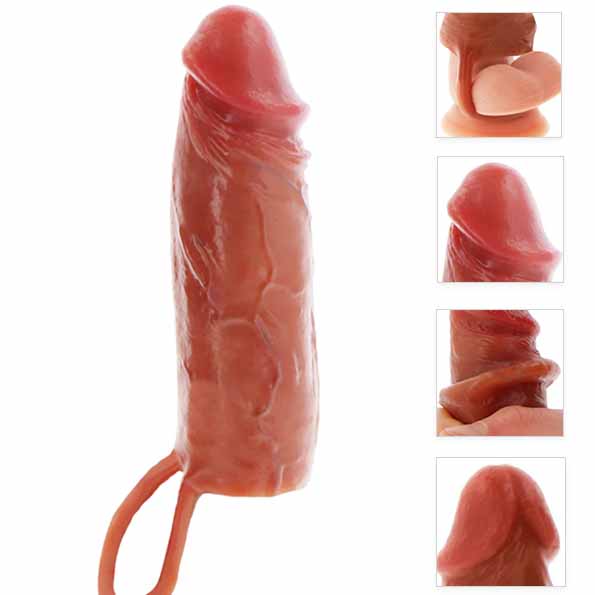 Get Real Hydrated Skin Çift Katmanlı 16 Cm Realistik Silikon Penis Kılıfı 