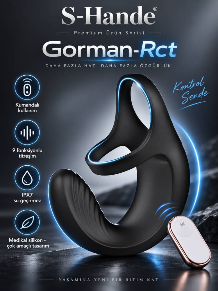 Gorman-Rct Kumandalı Penis Halkası ve Anal Vibratör