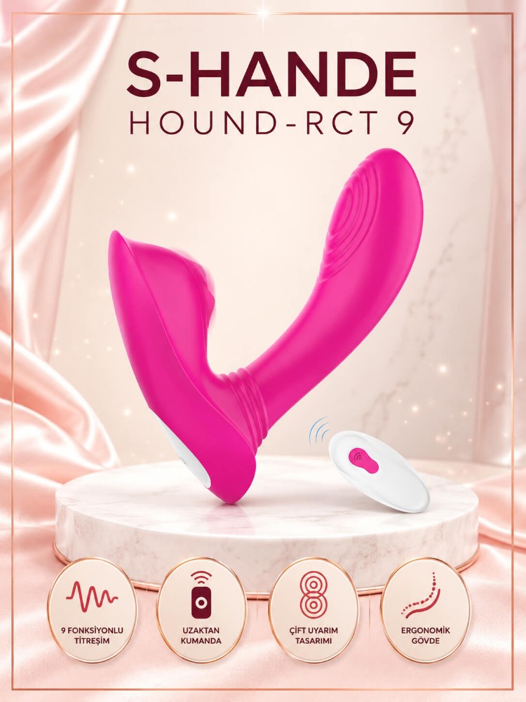 Hound-Rct 9 Fonksiyonlu Titreşimli G-Bölgesi ve Klitoris Uyarıcı Kumandalı Vibratör